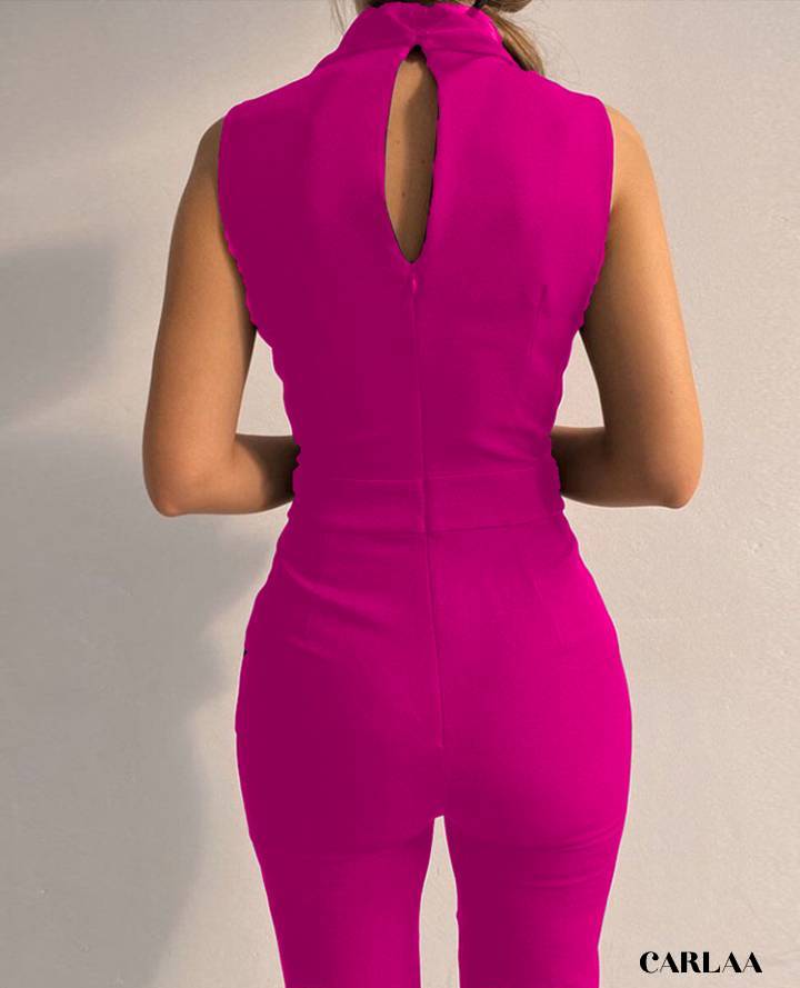 Women's V-neck jumpsuit