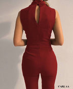 Women's V-neck jumpsuit