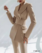 Women's beige blazer set