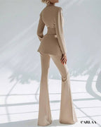 Women's beige blazer set