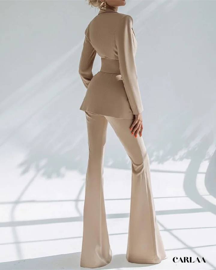 Women's beige blazer set