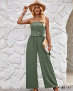 Combi pantalon epaule dénudée