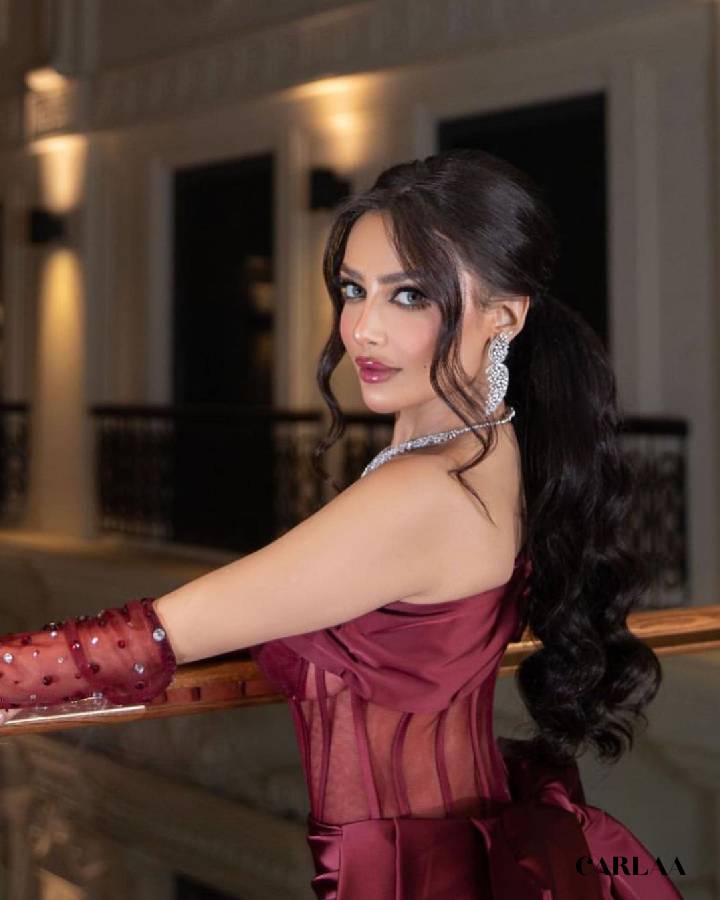 Red gala dress