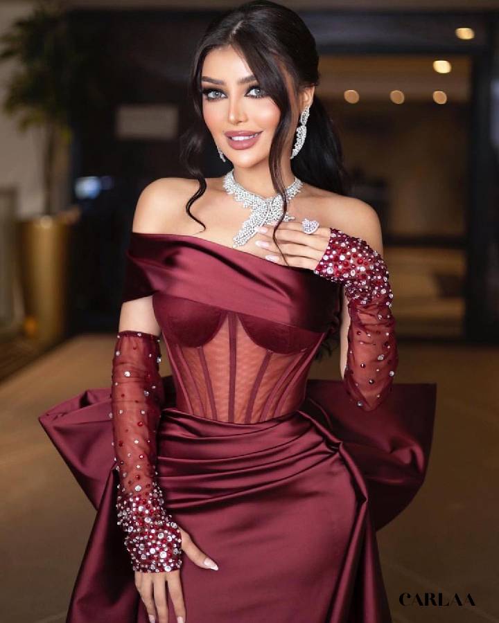 Red gala dress