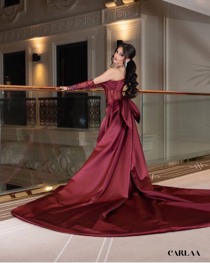 Red gala dress