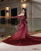 Red gala dress