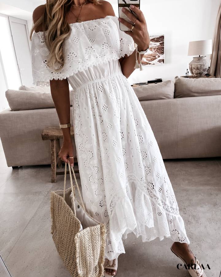 White lace dress