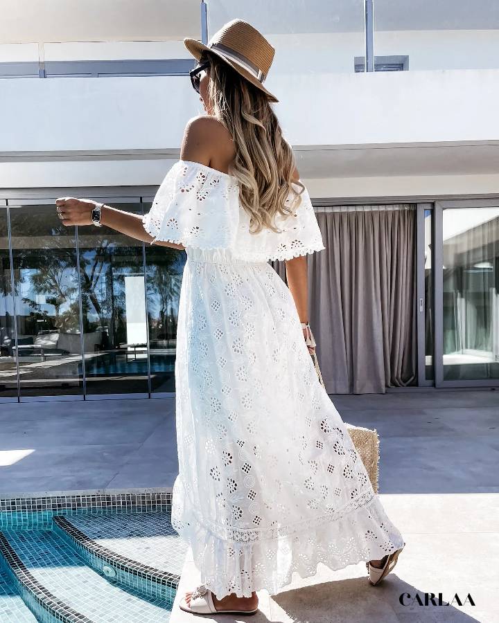White lace dress