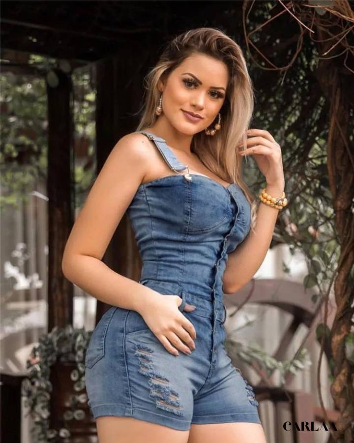 Combishort en denim
