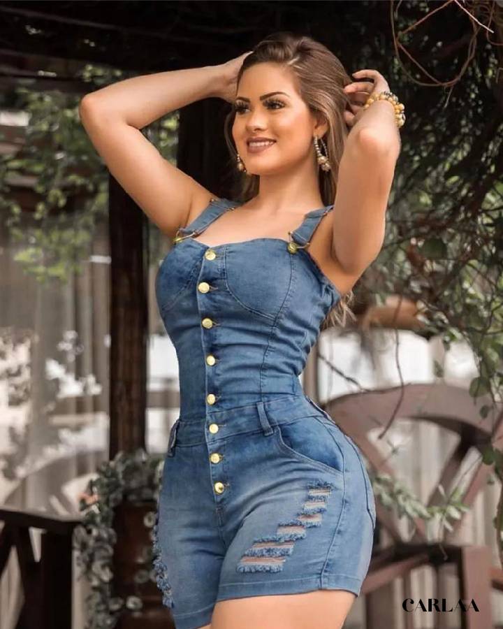 Combishort en denim