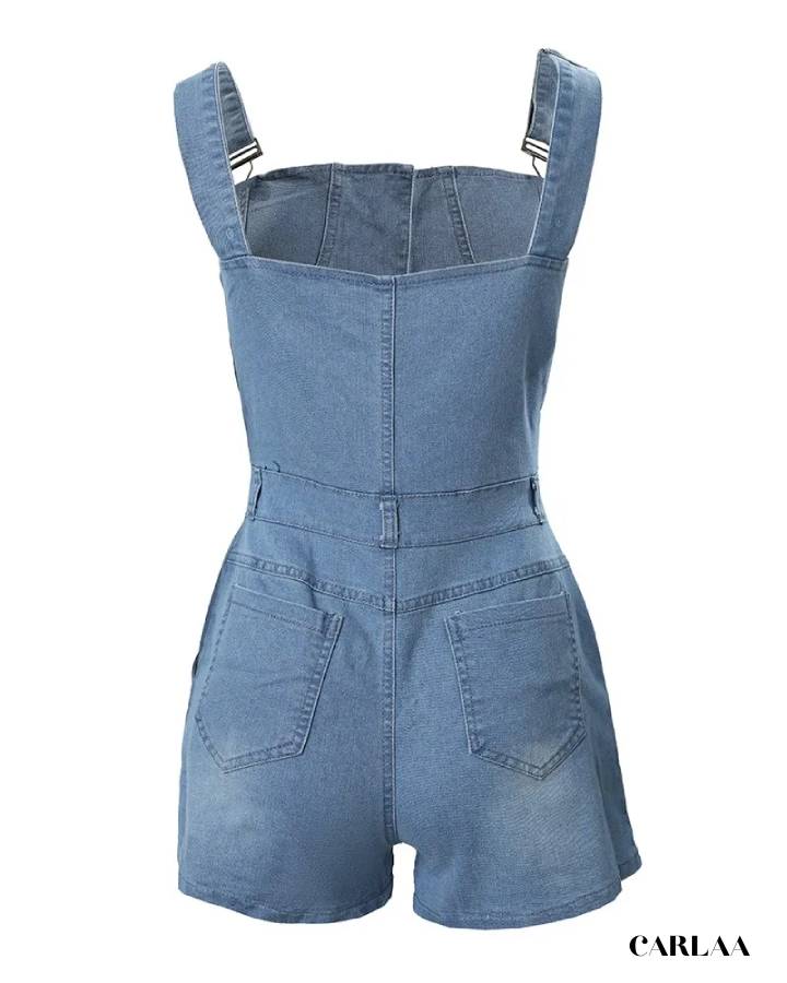 Combishort en denim