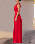 Combinaison femme rouge chic