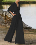 Flowing black jumpsuit
