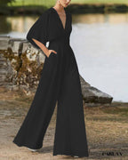 Flowing black jumpsuit