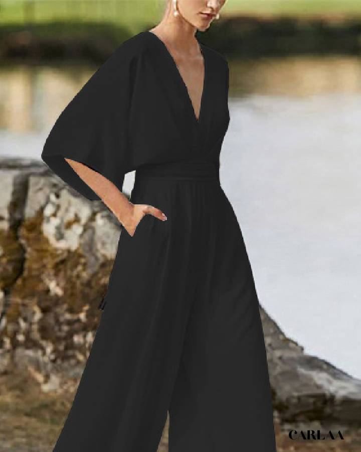 Flowing black jumpsuit