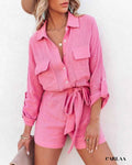 Fuchsia pink romper