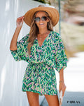 Green summer romper