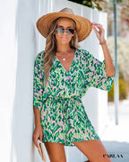 Green summer romper
