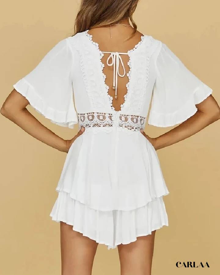 Combishort gaze de coton femme