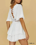 Combishort gaze de coton femme