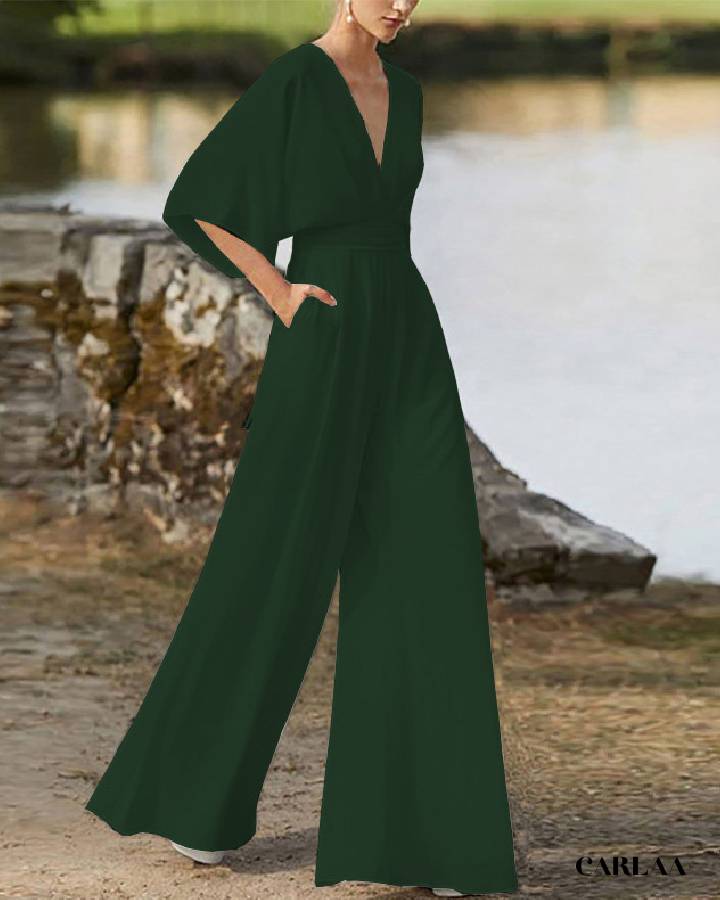 Combinaison jambe large verte
