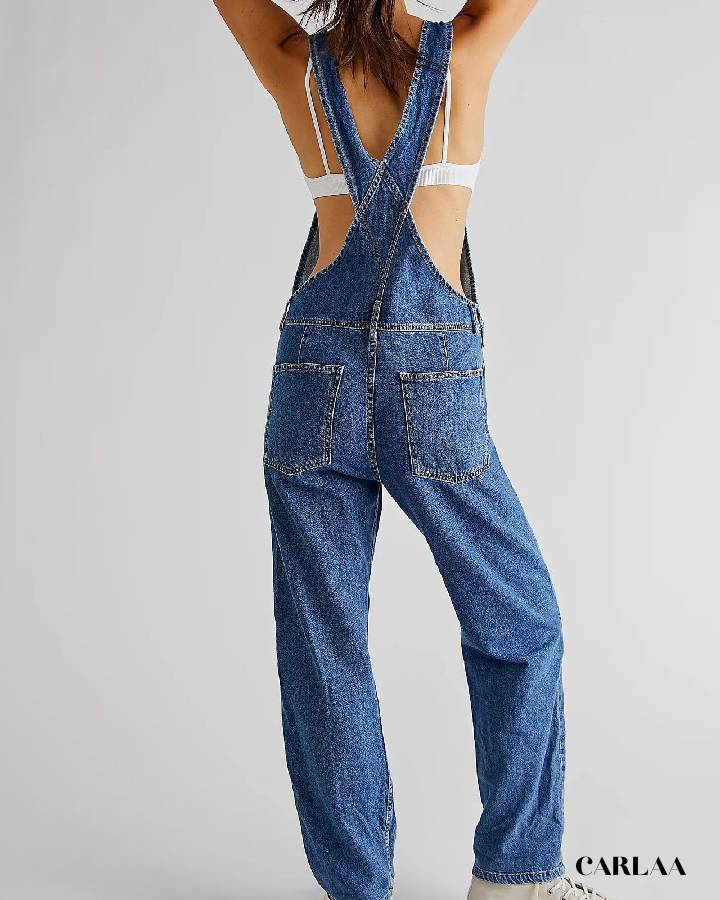 Salopette en denim bleue
