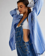 Salopette en denim bleue