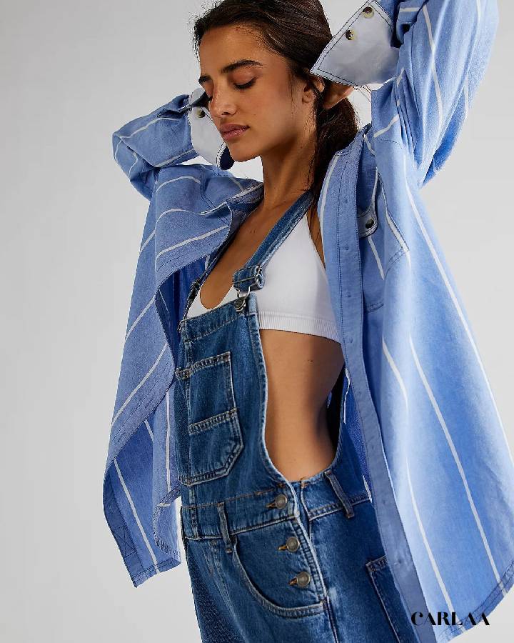 Salopette en denim bleue