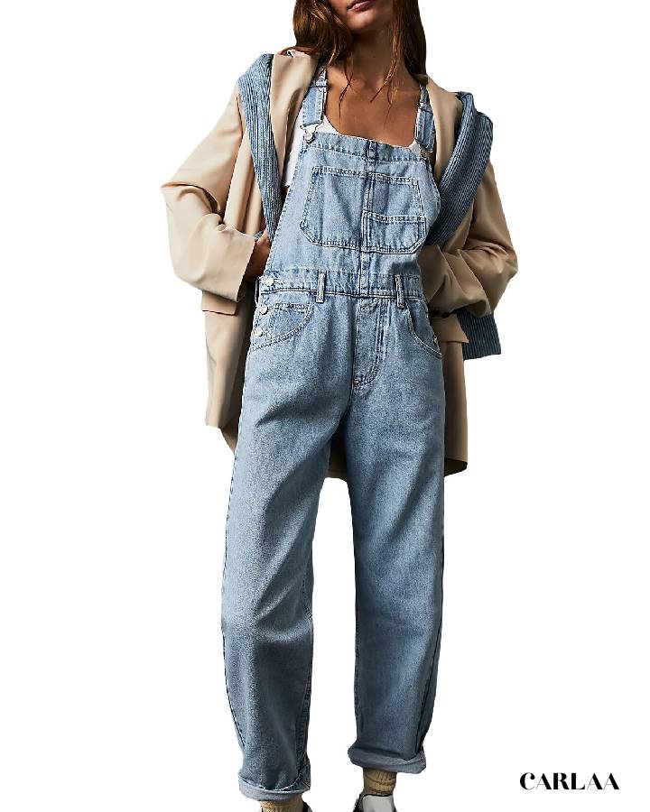 Salopette en denim bleue