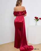 Robe de soiree epaule dénudée