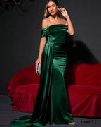 Robe de soiree epaule dénudée
