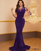 Purple ball gown
