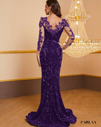 Purple ball gown
