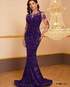 Purple ball gown