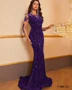 Purple ball gown