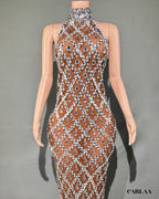 Robe de soirée strass