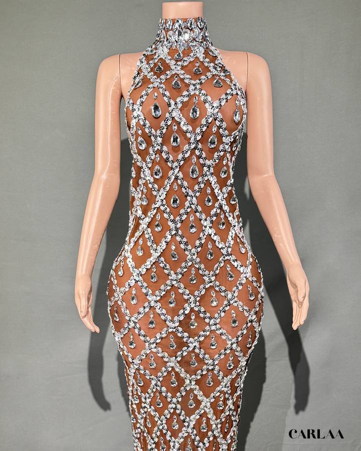 Robe de soirée strass