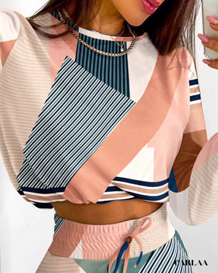 Ensemble crop top jupe longue