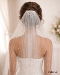 Bridal veil with pearls