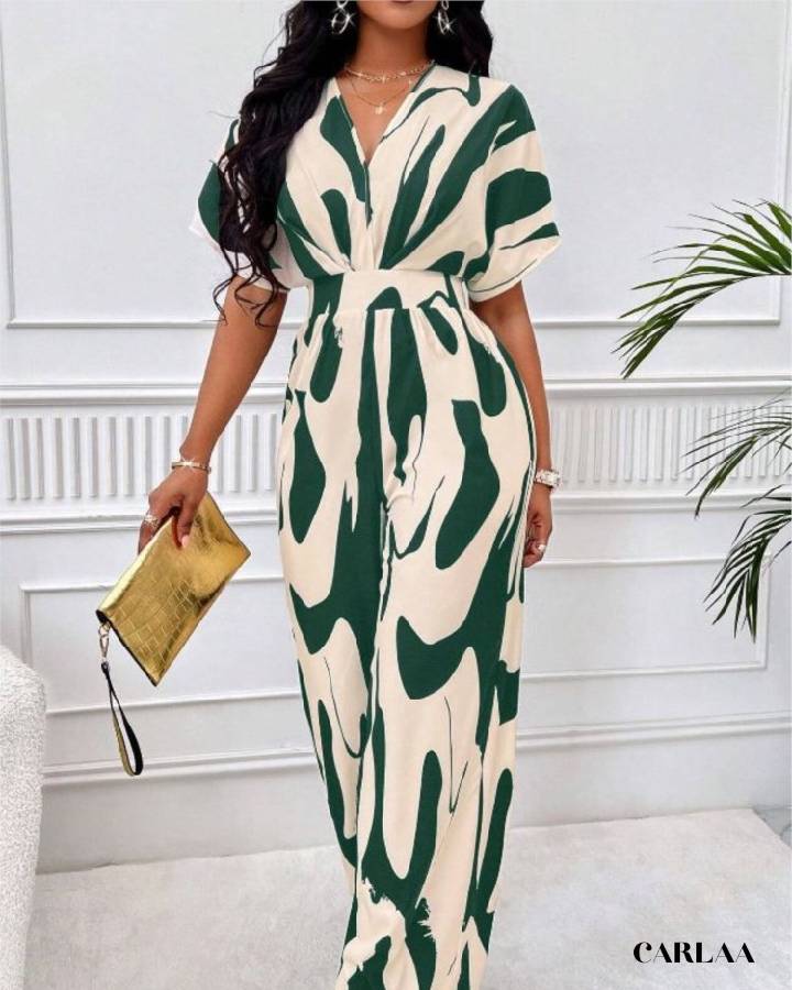 Chic women's printed jumpsuit