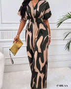 Chic women's printed jumpsuit