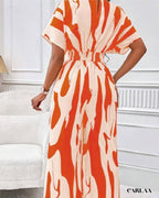Chic women's printed jumpsuit