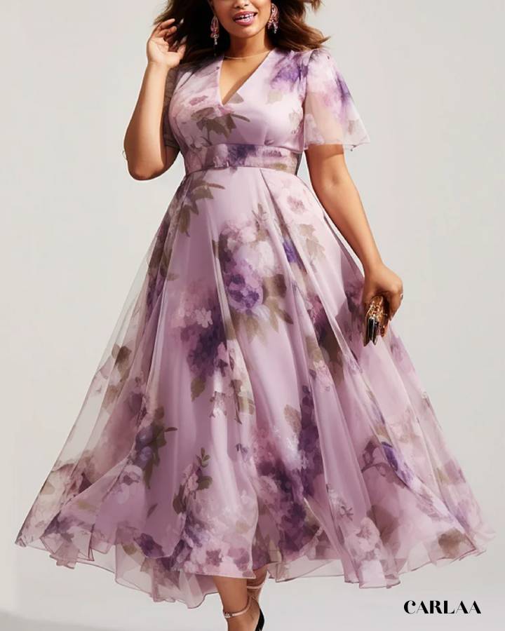 Plus size floral dress