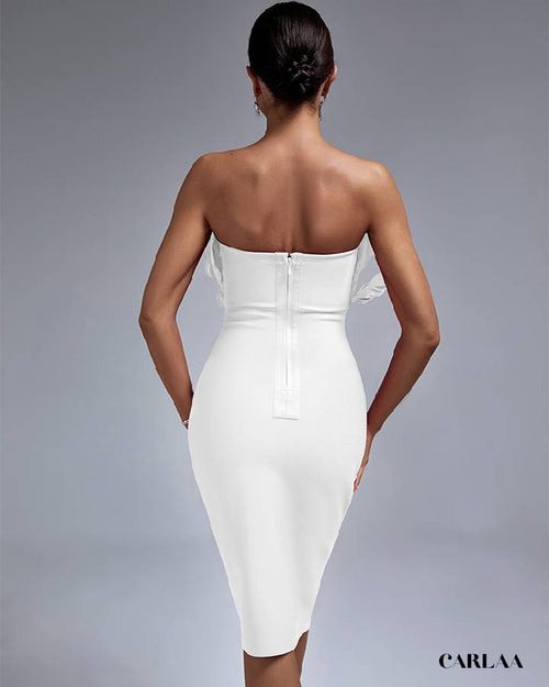 Robe de soirée plume