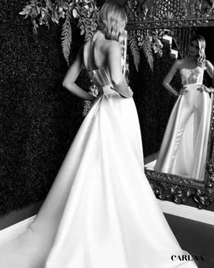 Combinaison Mariage Élégante Bustier