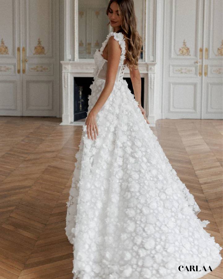 Robe longue blanche femme