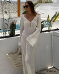 Robe de plage blanche