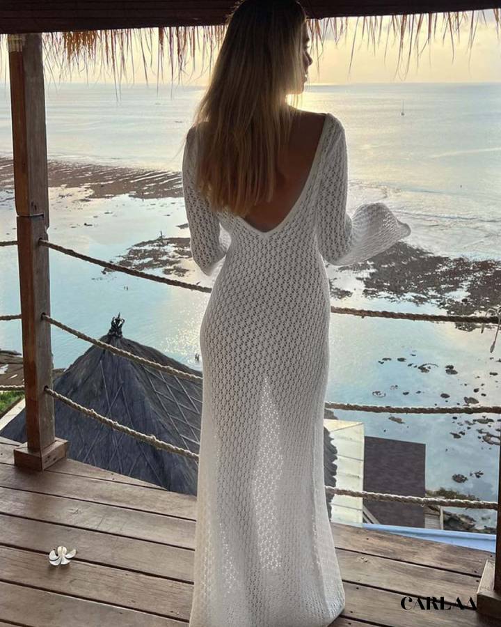 Robe de plage blanche