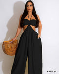 Flowing black jumpsuit