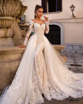 Mermaid wedding dress with train